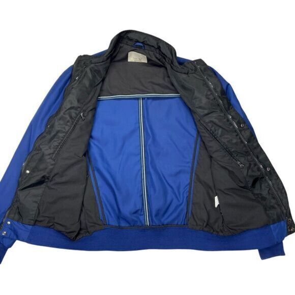 Zara Man Utility Jacket Men XL Blue Black Zip Button Sport Classic Bomber Jacket - Picture 10 of 16